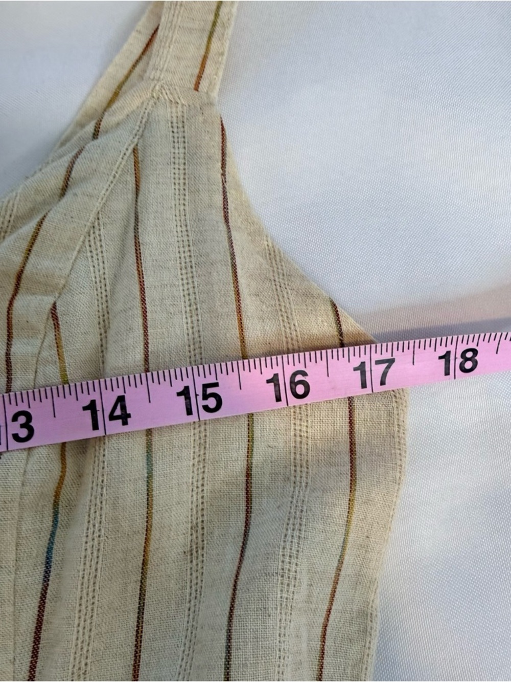 Lucca Beige Striped Button-Front Linen cotton Dress size Small BNWT - Picture 11 of 13